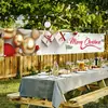 Bandeiras de Natal Novas Transfronteiriças, Painel de Decoração para Festa de Feriado, Tecido para Pendurar no Jardim, Bandeiras Coloridas, Feito Sob Medida