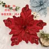 Decorações de Natal Transfronteiriças, Arranjos Florais de Natal Simulados, Enfeites Decorativos, Lantejoulas de Veludo, Decorações Personalizadas para Árvore de Natal