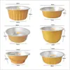 5-230ml tamaño pequeño té de enzimas polvo para la salud taza de papel de aluminio paquete de café caja de lata dorada 10