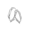 Anillo de Pareja Frecuencia de Amor Plata de Ley S925 Mobius Lujo Ligero Alto Sentido Regalo Conmemorativo para Novia