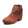 Botas Femininas Curtas Grandti Estação Independente Comércio Exterior Europeu e Americano Tamanho Grande Rebite Elástico Sapatos Femininos