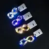 Fio de luz pequeno colorido de LED flor bolo caixa de presente decorativa botão de luz piscante fio de luz de cobre interno atmosfera de estrelas no céu