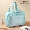 Bolsa de Maquiagem Elegante e Simples para Mulheres Novo Modelo 2025 Portátil Leve Grande Capacidade Bolsa de Armazenamento Compartimentada Bolsa de Higiene Pessoal para Viagem