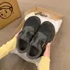 Zapatos retro de algodón populares, estilo Birkenstock para mujer, nueva colección de invierno 2026, diseño sin cordones, forrados de felpa y engrosados para abrigar, versátiles y fáciles de combinar