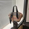 Bolso Estilo Francés Estilo Occidental para Mujer 2024 Nuevo Comercio Exterior Bolso de Mujer Transfronterizo Más Vendido Estampado a Cuadros Bolso de Hombro de Mano a la Moda