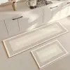 Tapete de Piso para Cozinha, Absorvente de Água, Antiderrapante, Resistente a Manchas, Conjunto de Duas Peças Longas, Tapete de Pé, Tapete de Piso de Terra de Diatomáceas Moderno Simples Transfronteiriço