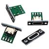 Base hembra USB 3.1 Tipo C con placa fija, interfaz de carga y datos, conector macho y hembra C, placa de prueba, inserción positiva y negativa a doble cara