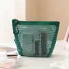 Bolsa de armazenamento em rede transfronteiriça, porta-moedas portátil, nécessaire, bolsa de armazenamento com zíper para cabo de dados, fone de ouvido, batom