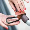 Gancho para cochecito de bebé bolsa de mamá mosquetón metálico fijo velcro gancho para carrito de niños fábrica de origen