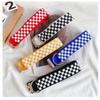 Cinturón de Lona para Mujer de Alta Gama Decorativo de Tablero de Ajedrez Combinable con Todo Jeans Estudiante Personalizado Simple sin Perforaciones Moderno