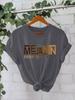 Camiseta de algodón puro de verano europeo y americano, de manga corta, cuello redondo, comercio exterior transfronterizo, camiseta estampada con patrón de letras americanas, fábrica de comercio exterior femenina