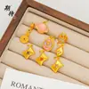 Esperando el estilo ins chino colgante de caramelo de diamante accesorios de joyería diy de oro vietnamita colgante de planeta rosa feliz