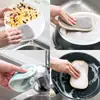Paño de Cocina Descontaminación Cepillo de Limpieza Hogar Cocina Sin Daños Lavado de Ollas Artefacto Esponja de Doble Cara Lavador Mágico Paño para Fregar