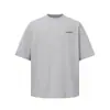 Camiseta Informal de Manga Corta con Letra Verano para Hombre ins Marca de Moda Streetwear Manga de Cinco Puntos Cuello Redondo Camiseta Holgada Top