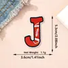 Parches de Tela de Colores Rojos con 26 Letras del Alfabeto Inglés y Números, Estilo Béisbol Americano, Parches Decorativos para Planchar DIY