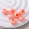 Acrílico Macaron Cor Sólida Furo Grande Contas Redondas Feitas à Mão Contas Soltas Pulseira Contas de Furo Grande Acessórios para Joias DIY