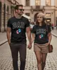 Camisetas Europeias Transfronteiriças para Mãe e Pai Roupas Combinando para Casais Pai e Mãe