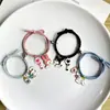 Estilo Douyin pulseira de casal coolomiletty pulseira magnética de sucção para amigas um par de elástico de cabelo para namorado