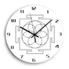 Reloj de pared geométrico tridimensional simple acrílico blanco y negro silencioso Venta caliente de Amazon entrega al por mayor