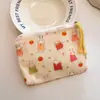 Bolsa de monedas con estampado de dibujos animados lindos, Bolsa pequeña de algodón puro, para labial, auriculares, artículos pequeños, Envío directo