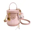 Bolso de Mano Pequeño Elegante Nuevo 2026 para Mujer, Bolso Cubo de Nicho de Moda, Bolso Cruzado Simple Estilo Chanel, Portátil
