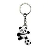 Suministro Directo de Fábrica Llavero de Panda Atleta Accesorios Material de Goma Blanda Espesada Colgante de Llavero Plano 2D para Mochila