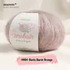 Comercio exterior hilo de mohair de bebé sudafricano para tejer a mano ganchillo DIY hilo fino hilo de mohair de seda ovillo de caballito de mar venta al por mayor