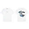 Camiseta Pesada Stone 260g com Estampa de Bússola com Logo, Caimento Solto, Estilo Tendência para Casal, Manga Curta, Unissex