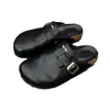 ¡Estilo Unisex! Zapatos Retro de Metal Birkenstock Verano 2025 Nuevas Sandalias Perezosas de Corcho Retro de Punta Cerrada