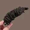 Grampo de cabelo banana plissado bolinhas gaze outono precoce estilo Dongdaemun rabo de cavalo alto-baixo acessório de cabelo de moda versátil