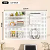 Tablero de Pegboard de Escritorio Colgante Hardware de Pared Metálico Tablero de Herramientas Estante de Pared Estante de Almacenamiento de Acero Inoxidable Agujero Redondo