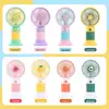 Mini Ventilador de Mão, Presente Lembrança para Estudantes, Ventilador de Mesa Portátil Fofo de Desenho Animado com Carregamento USB