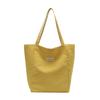 Bolsa de Compras Reversível, Bolsa de Ombro, Bolsa Tote de Grande Capacidade, Nova Bolsa Dupla Face de Veludo Cotelê x Xadrez Outono e Inverno, Bolsa Feminina da Moda