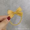 Estilo coreano dulce linda estudiante Niños cuerda para el cabello amarillo jengibre lazo pequeño banda elástica cuerda para el cabello diadema accesorios para el cabello