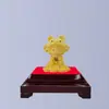 Mascota Oveja de la Suerte en Peluche Dorado, Oveja del Zodiaco de Dibujos Animados, Adorno Atractor de Riqueza para Decoración de Sala de Estar y Oficina, Regalo de Inauguración de Empresa