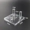 Suporte de exibição acrílico transparente para cristais minerais, pedras brutas, espécimes minerais, itens decorativos e espécimes de rochas