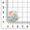 Nuevo gatito de dibujos animados montando a caballo accesorios de resina DIY clip para el pelo brillante material agujero zapatos accesorios para ropa
