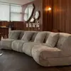Sofá Minimalista Moderno Sala de Estar Recepção de Hotel Lounge Loja de Roupas Sofá Luxo Leve Personalizado Lazer Sofá Preguiçoso