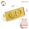 Placa de nombre de herraje para ropa perforada, logo tridimensional cóncavo-convexo imprimible, aleación de zinc, galvanoplastia, producción de etiqueta de señal para equipaje