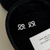 Pendientes Geométricos Casuales y Compactos para Mujer, Ganchos de Plata, Diseño de Nicho, Pendientes de Circonita de Moda y Versátiles, Pendientes Estilo Coreano, Gama Alta