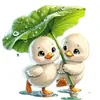Lindas pegatinas de pato para dormitorio y sala de estar, calcomanías de pared impermeables para interiores, arte de pared decorativo