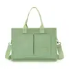 Bolso Cruzado de Hombro de Lona para Mujer Nuevo Invierno 2025 Casual Simple Gran Capacidad Color Sólido Bolso de Mano para Viajes de Negocios para Mujeres