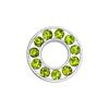 Letras cromadas de 8 mm con diamantes en verde oliva, accesorios de joyería para manualidades, letras inglesas, letras de diamante.