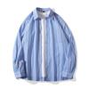 2024 Nova Chegada Camisa Masculina Listrada de Manga Comprida Estilo Hong Kong Moda Fashion Solta Casual Camisa Masculina Top