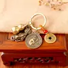 Estilo Étnico Chino Aleación Pixiu Carácter de Fortuna Llavero Colgante Accesorio de Metal Regalo Adorno del Zodiaco Colgante para Bolso Fabricante