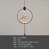 Luminária de Entrada Estética Cor de Noz Transfronteiriça com Proteção para os Olhos, Luminária Pendente Vintage Estilo Song para Sala de Chá, Luminária de Cabeceira para Pousada Novo Estilo Chinês
