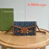 Suministro Transfronterizo Bolso Caja Monograma Clásico Nuevo Doble G Horsebit 1955 Mini Bandolera Cruzada Bolso de Mujer
