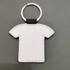 Chaveiro de Transferência Térmica Direta Transfronteiriço Padrão Lichia Pingente de Chaveiro em Couro PU em Branco Chaveiro DIY Amazon