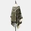 Chal de estilo étnico Capa Yunnan Xizang Fotografía de viajes Ropa exterior Chal suéter Bufanda de flecos Capa de doble uso para mujer