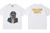 Gallery Dept Lavado y Desgastado Manga Corta Retro High Street Vintage Camiseta Suelta para Pareja Moderna